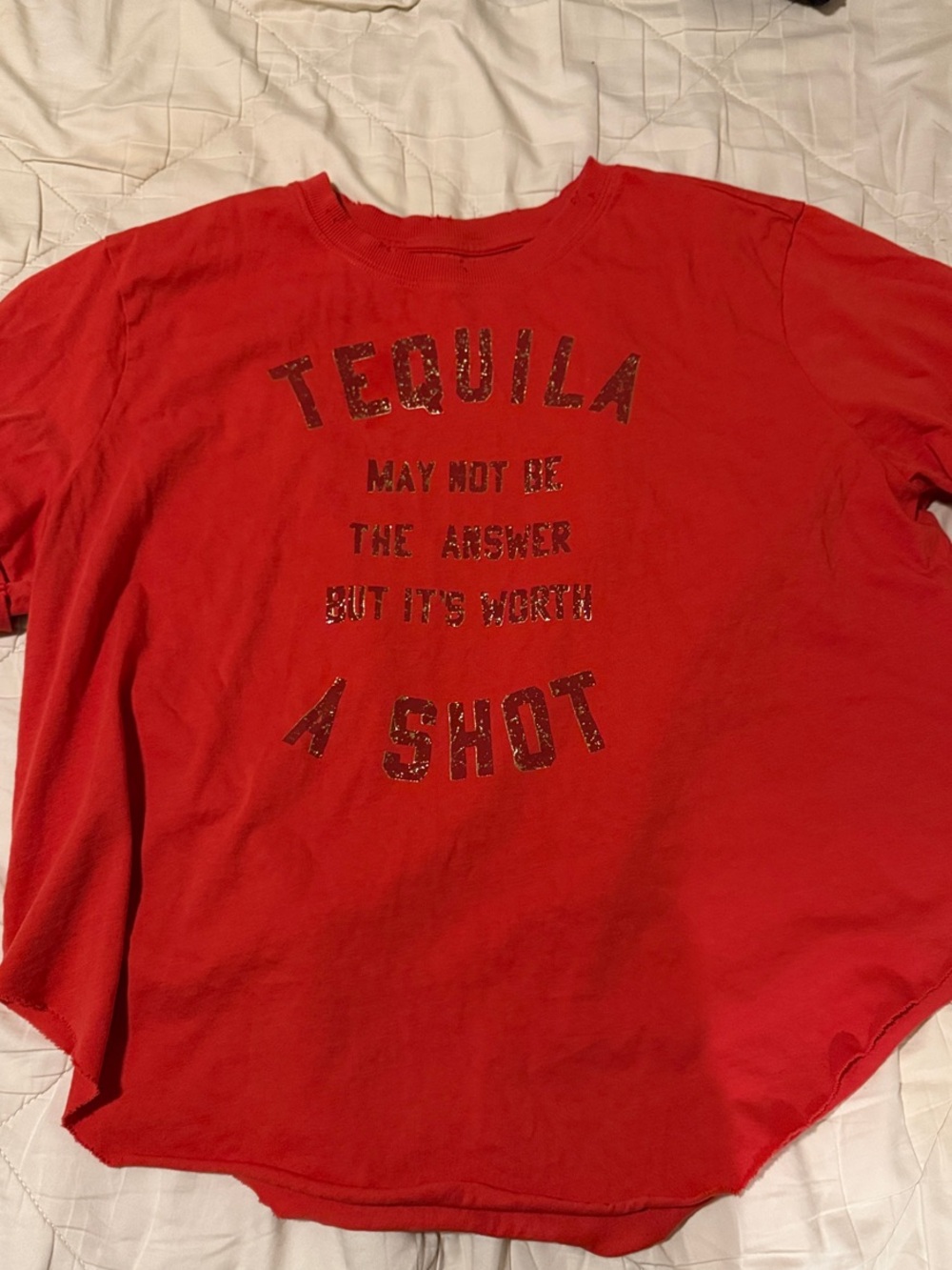 Idyllwind Red Short-Sleeve Tee with 'Tequila' Graphic